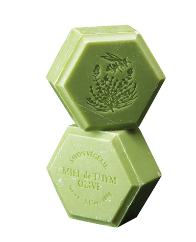 Savon au miel Thym et huile d'olive Bio - parfum églantine - 100g