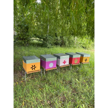 Lot de 5 pochoirs anti-dérive pour ruches - formes géométriques