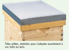 Tôle pliée pour toit bois ruchette Langstroth 5 cadres