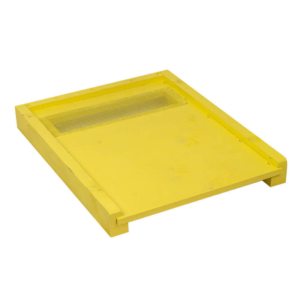 Plateau de ruche 10 cadres aération arrière jaune ruchéco