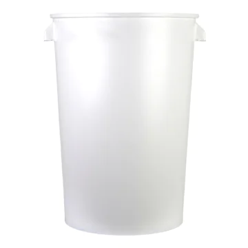 Seau plastique blanc 80kg (60l) avec couvercle
