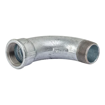 Coude galvanisé grand rayon pour miellerie - raccordement tuyauterie