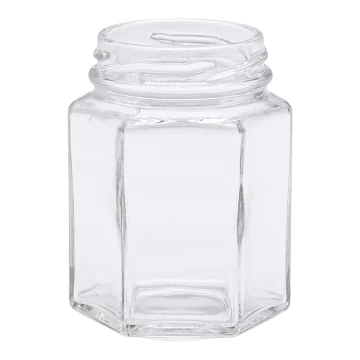 Pot verre hexagonal 125g to48 - conditionnement miel et confitures