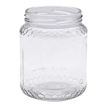 Pot en verre italvéoles 500g décor alvéoles to70 - 390ml