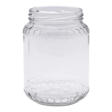 Pot en verre italvéoles 1 kg avec décor alvéoles to82 (770ml)