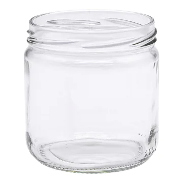 Pot en verre cylindrique 500g - volume 390ml - TO82