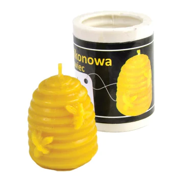 Moule à bougie silicone ruche en paille traditionnelle - petit format