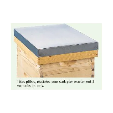 Tôle pliée pour toit bois ruchette Langstroth 5 cadres