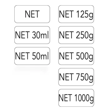 Étiquettes autocollantes poids net pour pots de miel