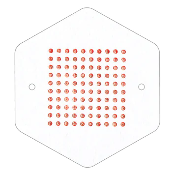 Pastilles numérotées rouges pour marquage des reines (99 unités)