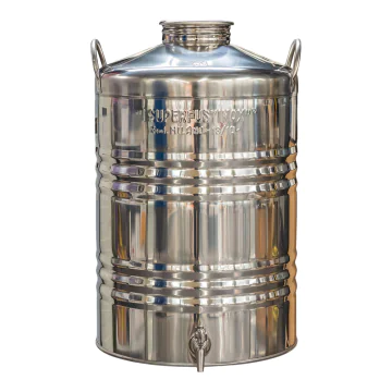 Fût alimentaire inox pour huile d'olive et vin - 50 L