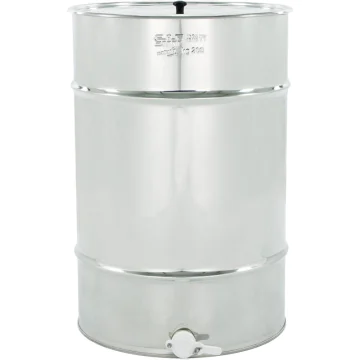 Maturateur miel inox 200 kg avec fond plat agrafé