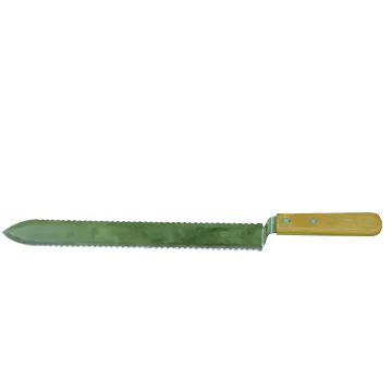 Couteau à désoperculer ICKO, lame inox dentelée 2 côtés 280 mm