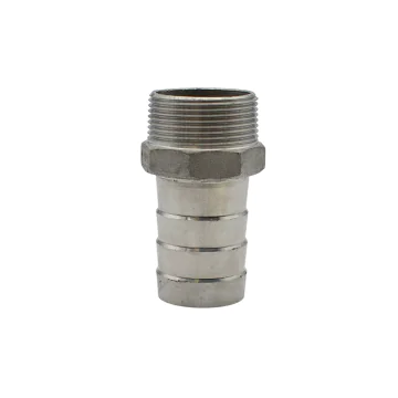 Raccord inox mixte cannelé - mâle Ø 50x60 mm