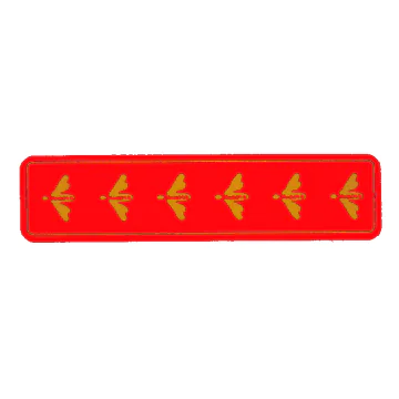 Étiquettes bande de garantie miel 12x50mm - abeille dorée rouge (rouleau 1000)