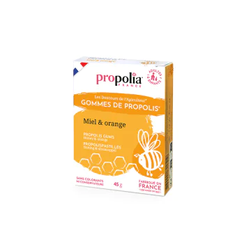 Gommes de propolis propolia au miel et à l'orange - sachet 45g