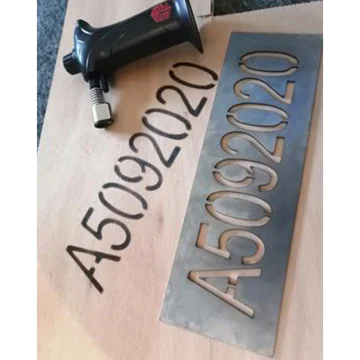 Pochoir acier pour marquage numéro napi sur ruche - 90x280 mm