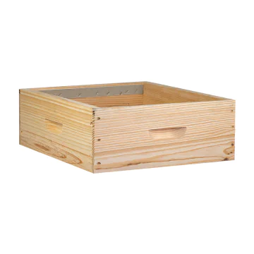 Hausse dadant 10 cadres mi-bois en pin maritime - bandes lisses