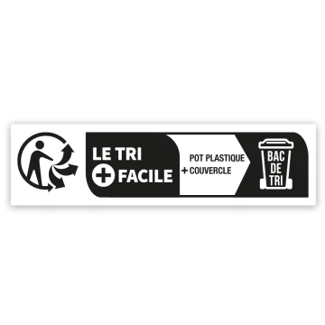 1000 étiquettes tri sélectif pour pot plastique 8x41mm