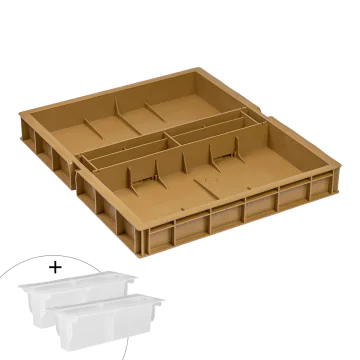 Nourrisseur couvre-cadres plastique nicot 10 cadres dadant avec 2 cabochons