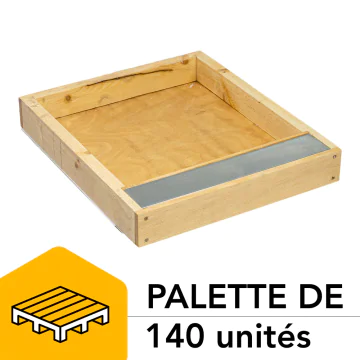 Palette 140 nourrisseurs couvre-cadres bois paraffiné 10 cadres ruchéco