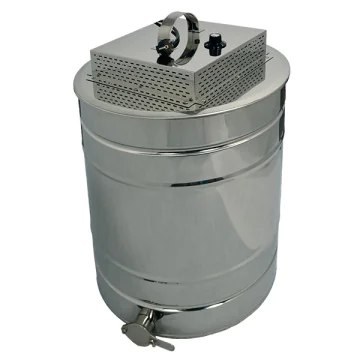 Fondoir à opercules inox cylindrique avec couvercle chauffant