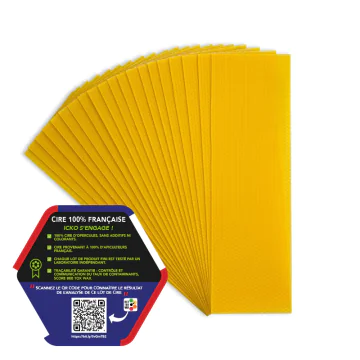 Cire gaufrée française pour ruche langstroth (200x420 mm) - 1 kg