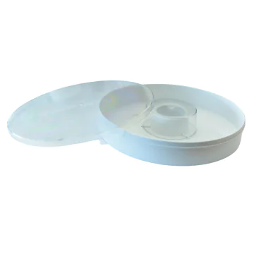 Nourrisseur rond plastique 1,5l sur couvre-cadres anti-noyade