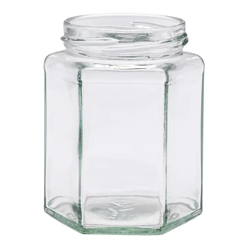 Pot en verre hexagonal 250g (191ml) TO58