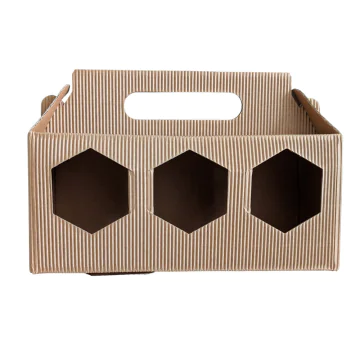 Coffret carton ondulé fenêtre alvéole pour 3 pots de 250g