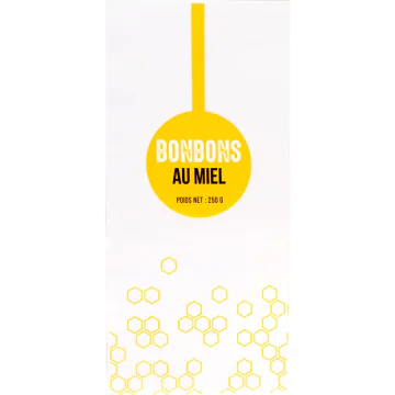 100 sachets pour bonbons au miel - 250 g - Nouveau modèle