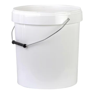 Seau plastique blanc 20kg (16L) sans couvercle