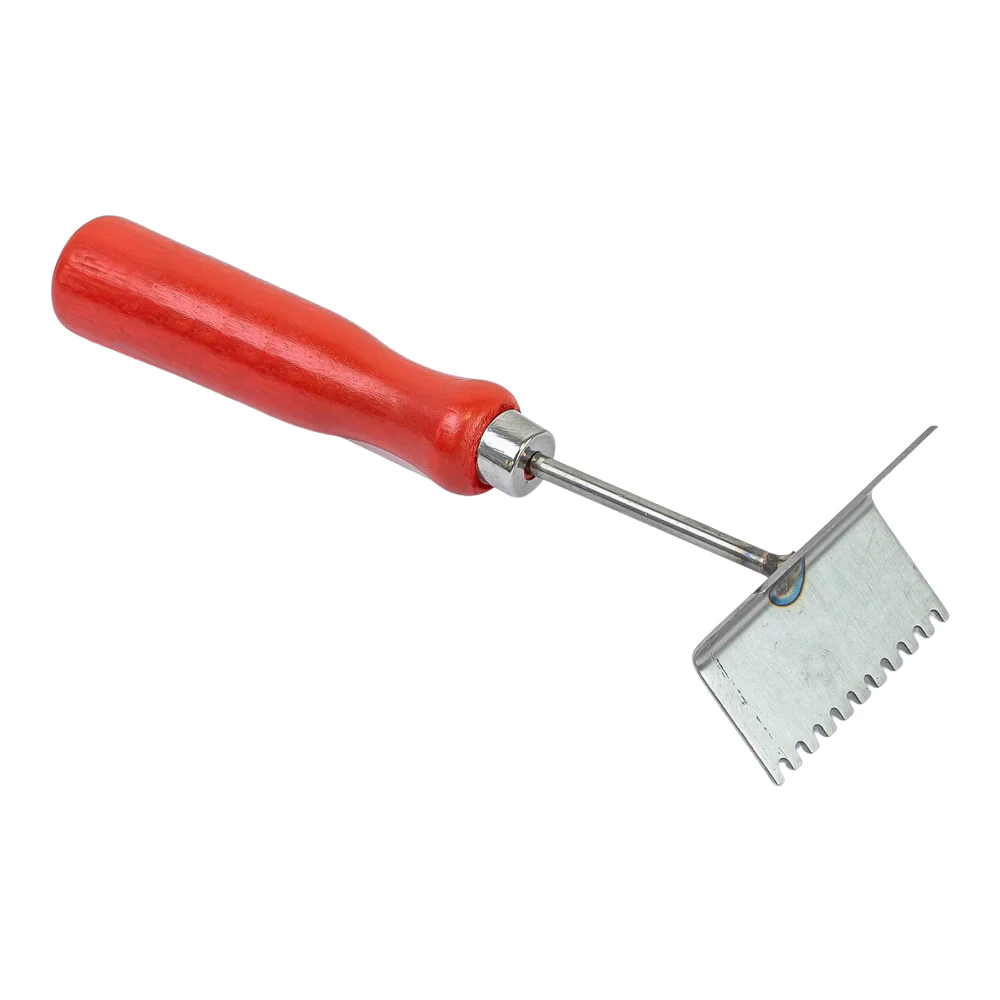 Grattoir double fonction pour grille à reine métallique et cadres