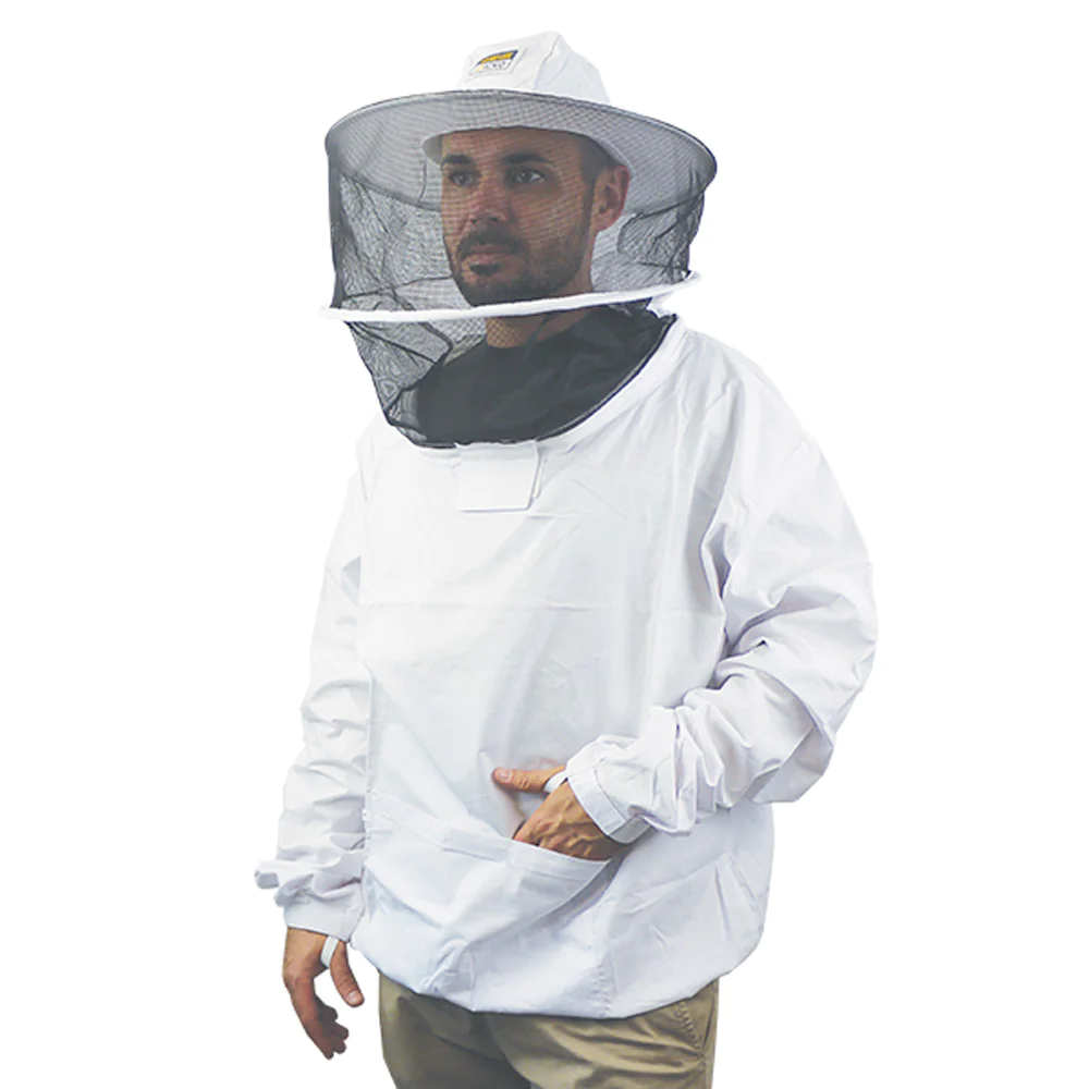 Vareuse apicole confortable chapeau zippé - toile légère