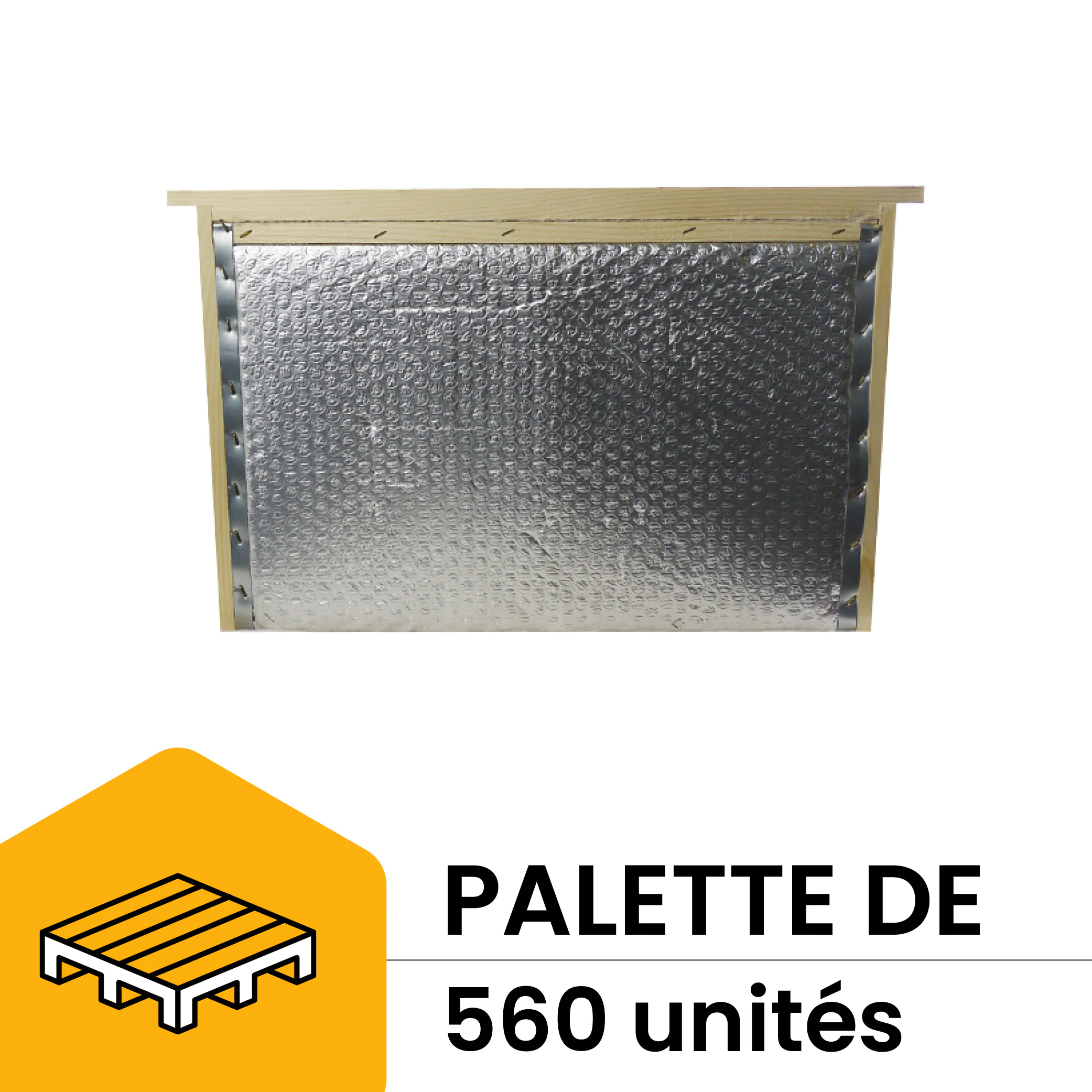 Partition en bois et aluminium pour corps de ruche Dadant - palette de 560