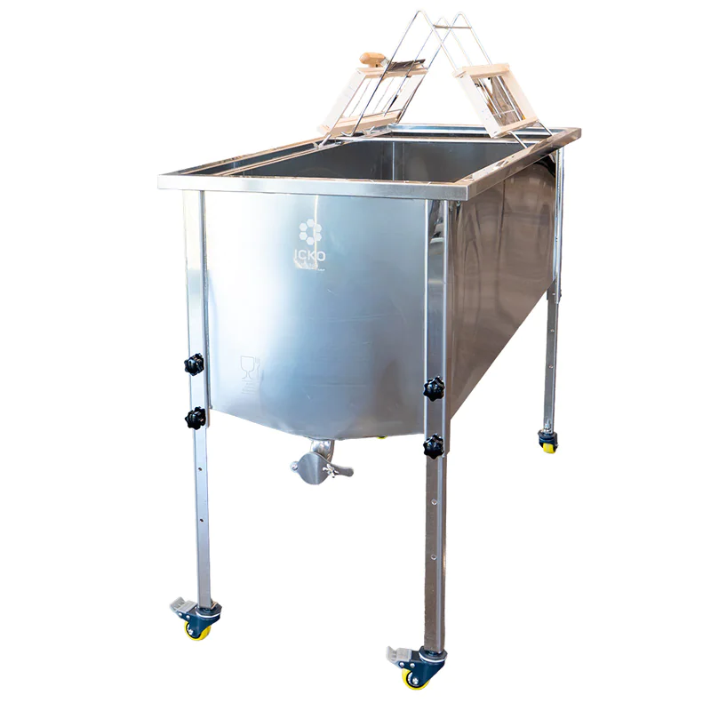 Bac à désoperculer en inox pour cadres Dadant et Langstroth - 1270 x 560 x 500 mm - ICKO