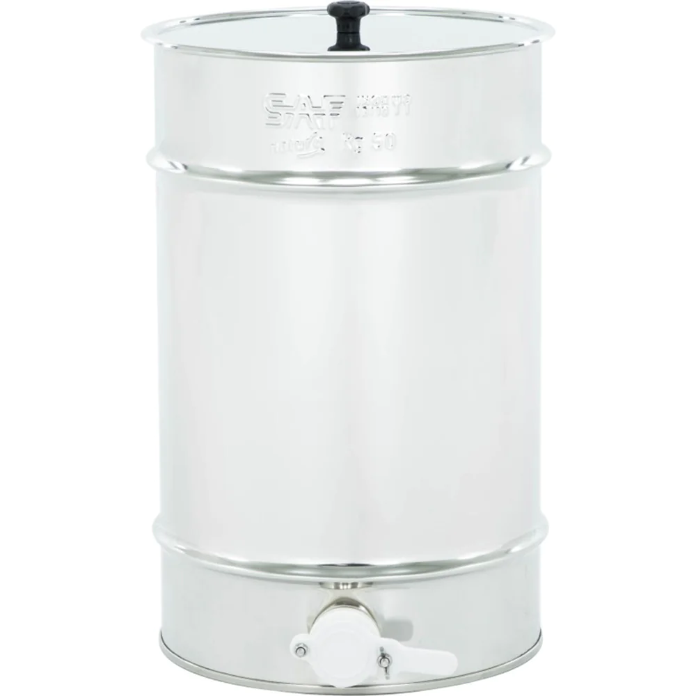 Maturateur miel inox 50 kg avec poignées et fond plat
