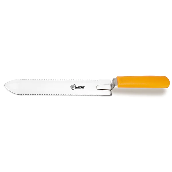Couteau à désoperculer Jéro - lame inox dentelée 280 mm