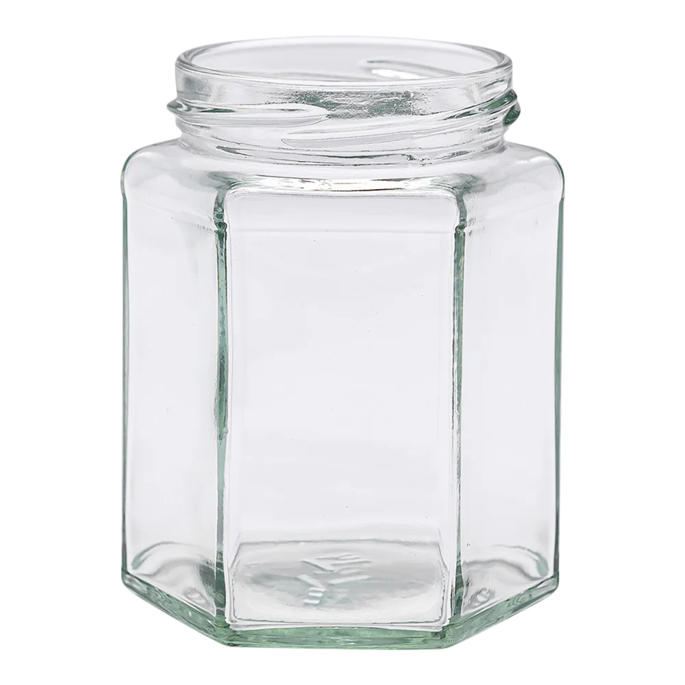 Pot en verre hexagonal 250g (191ml) TO58