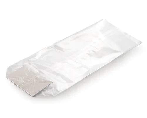 Sachets plastiques transparents avec fond carton 140x305 mm - Liasse de 100 sachets