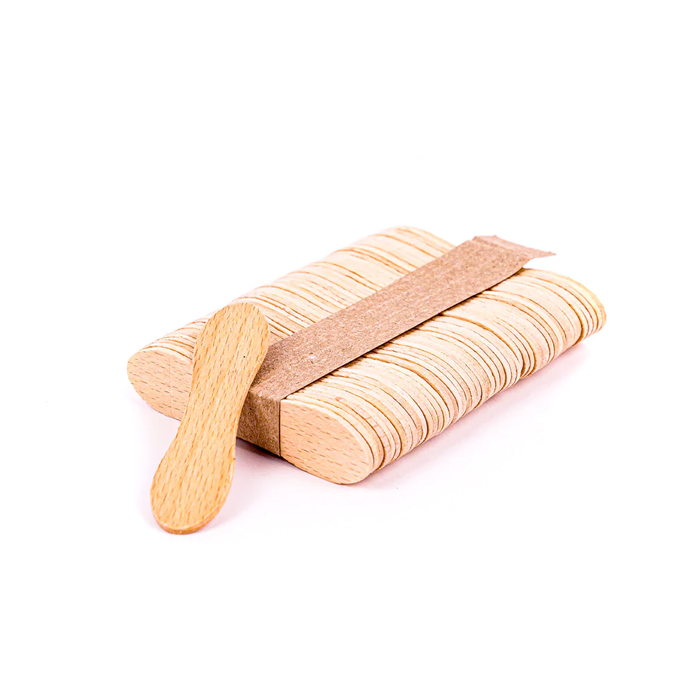 Minicuillères bois jetables biodégradables - sachet 50 unités