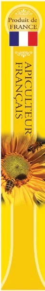 100 étiquettes bande de garantie 'apiculteur français' - jaune