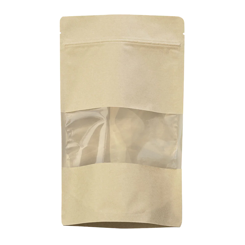 Sachets Doypack kraft avec fenêtre - 100g - (x10)