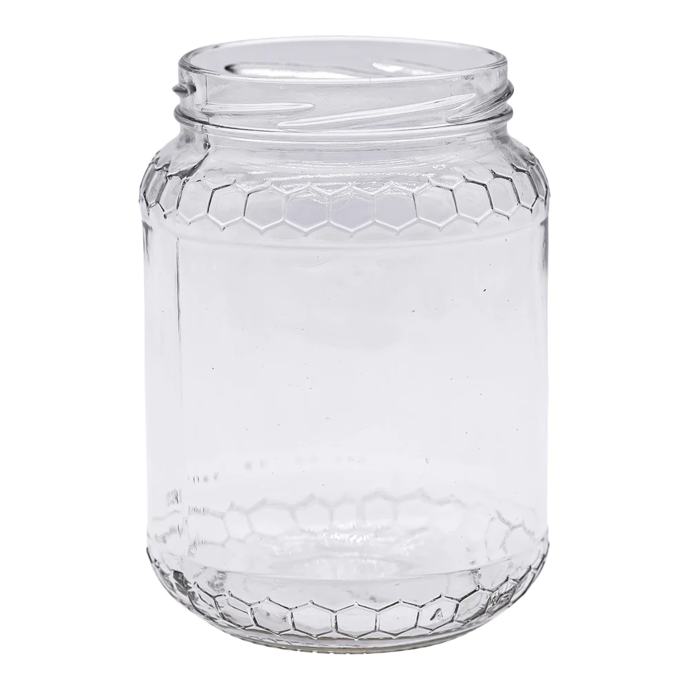 Pot en verre italvéoles 1 kg avec décor alvéoles to82 (770ml)