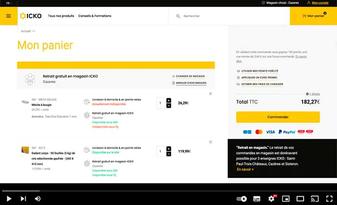 Retrait en magasin ICKO Apiculture - mode d'emploi en vidéo