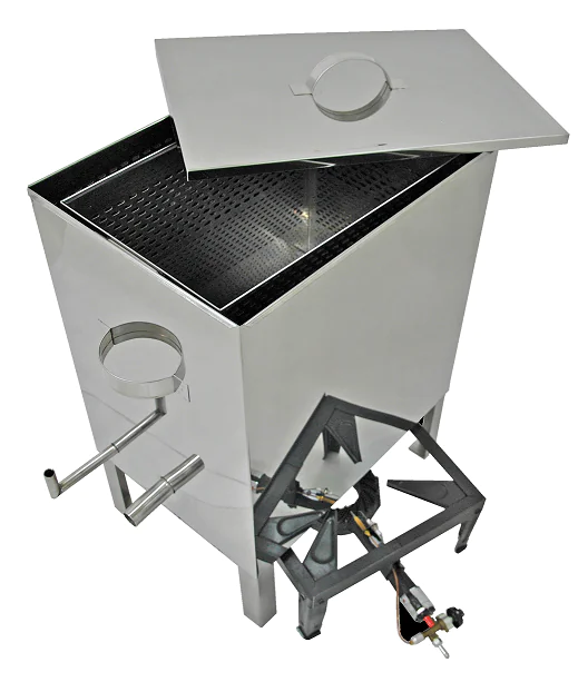 Chaudière à cire simple paroi en inox avec brûleur à gaz