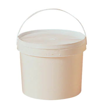Seau plastique blanc 5kg (3.8 L) avec couvercle