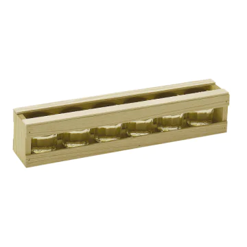 Coffret cadeau en bois pour 6 pots de miel 40/50 g