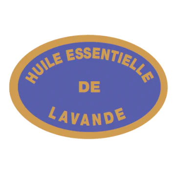 Etiquette adhésive ovale "essence lavande" boîte de 1000
