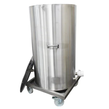 Cuve de fonte professionnelle pour cire en inox sur roulettes - 400l